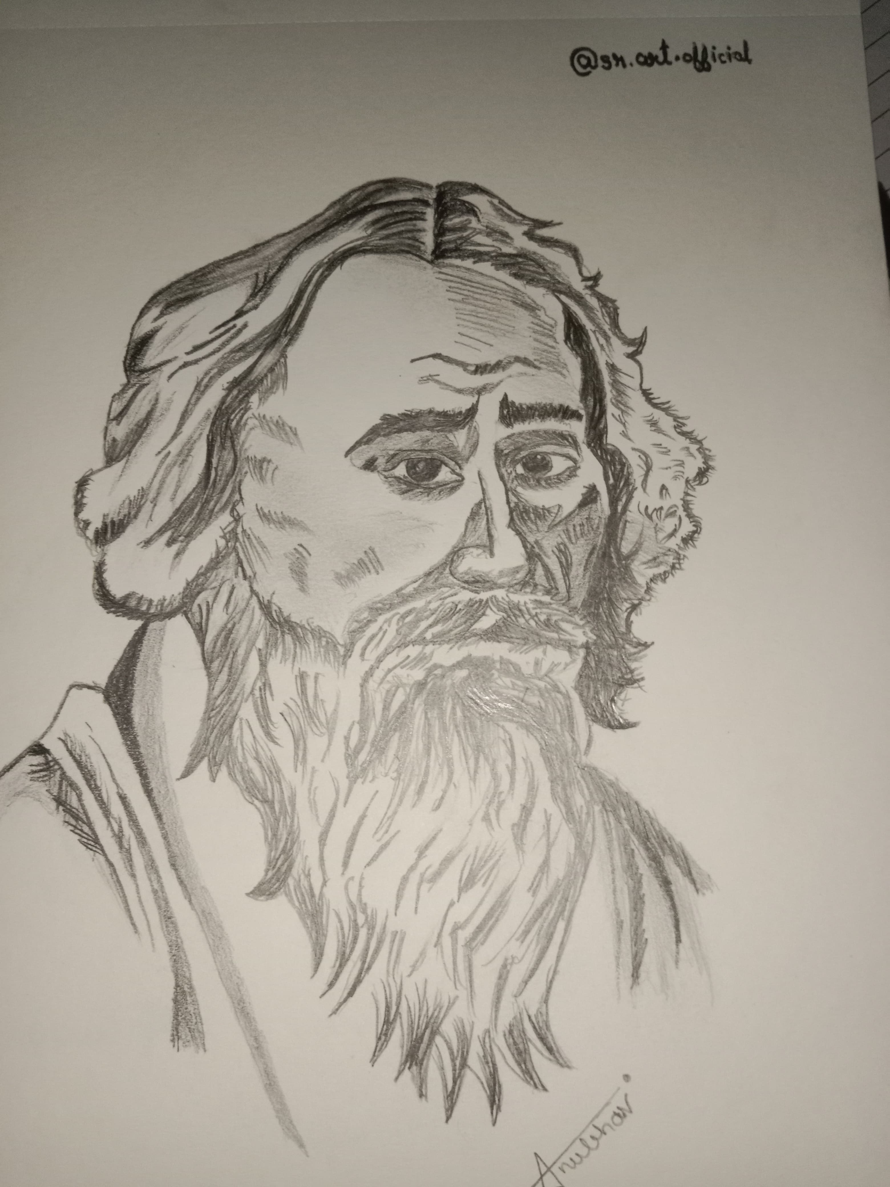 Rabindranath Tagore - Pencil Sketch