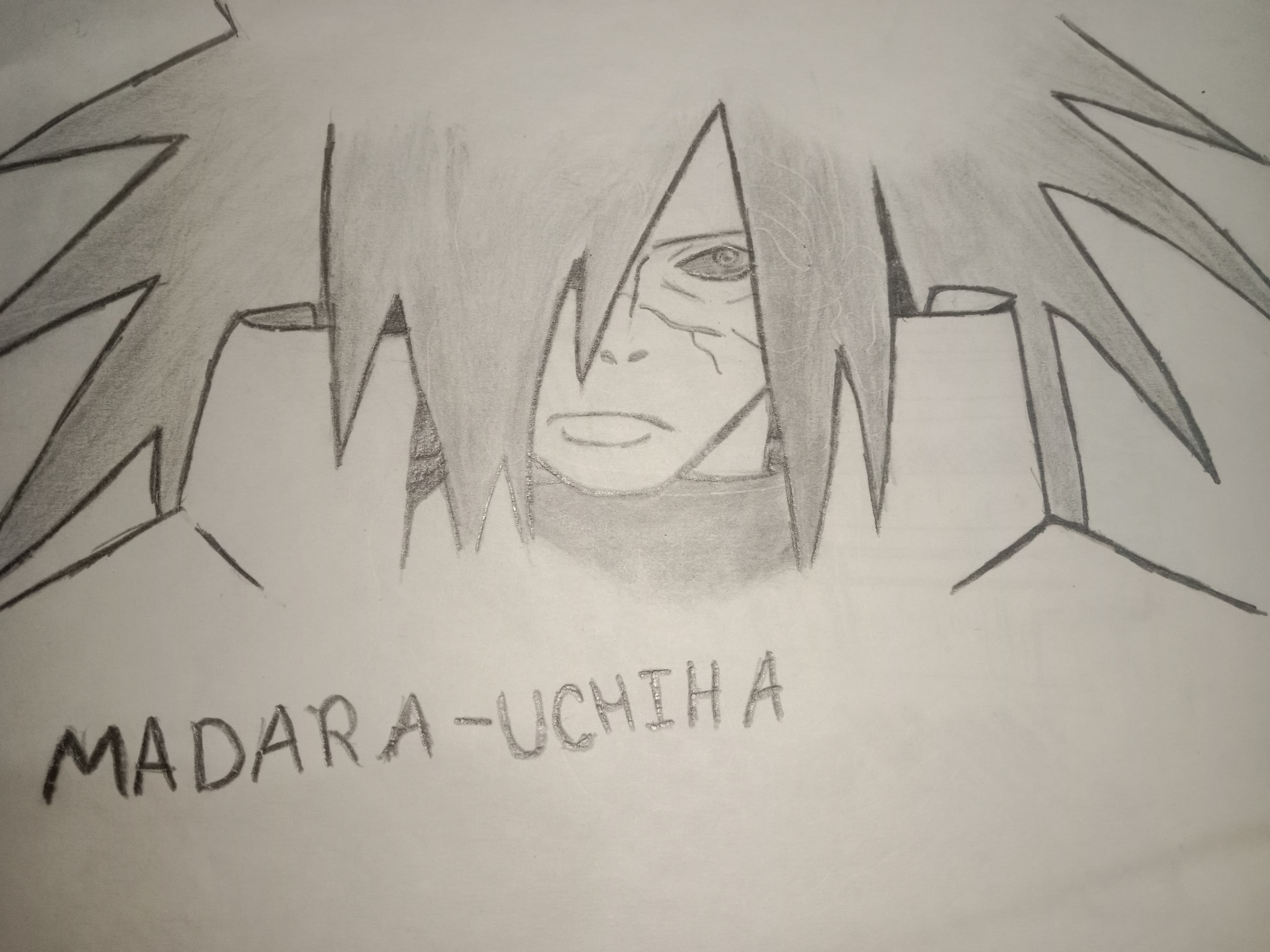 Madara Uchiha - Legendary Shinobi Pencil Sketch